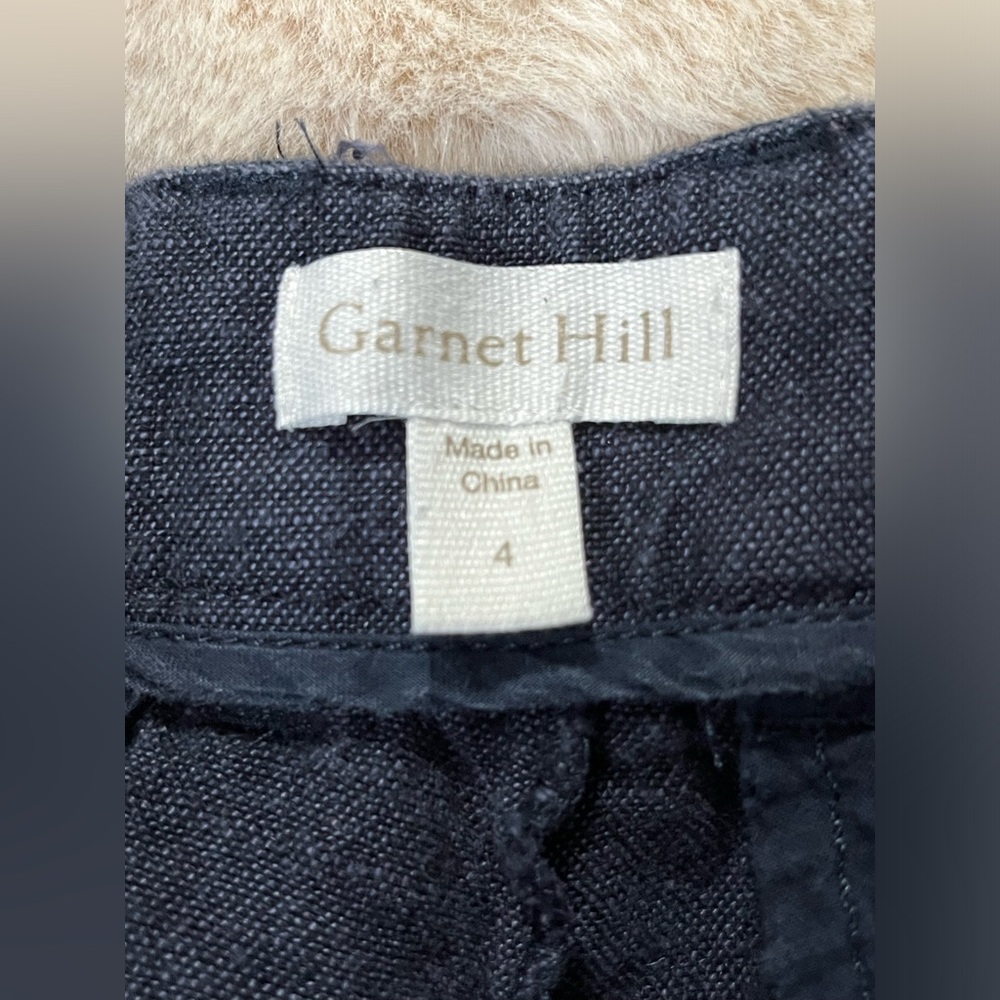 Garnet Hill classic linen trousers size 4 - Picture 4 of 6